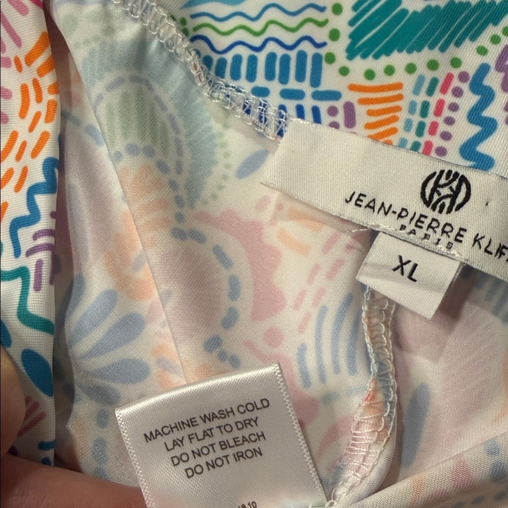 Jean-Pierre Klifa boulevard Multicolor Patterned Pants. Wide leg. Stretch. XL - Picture 11 of 12